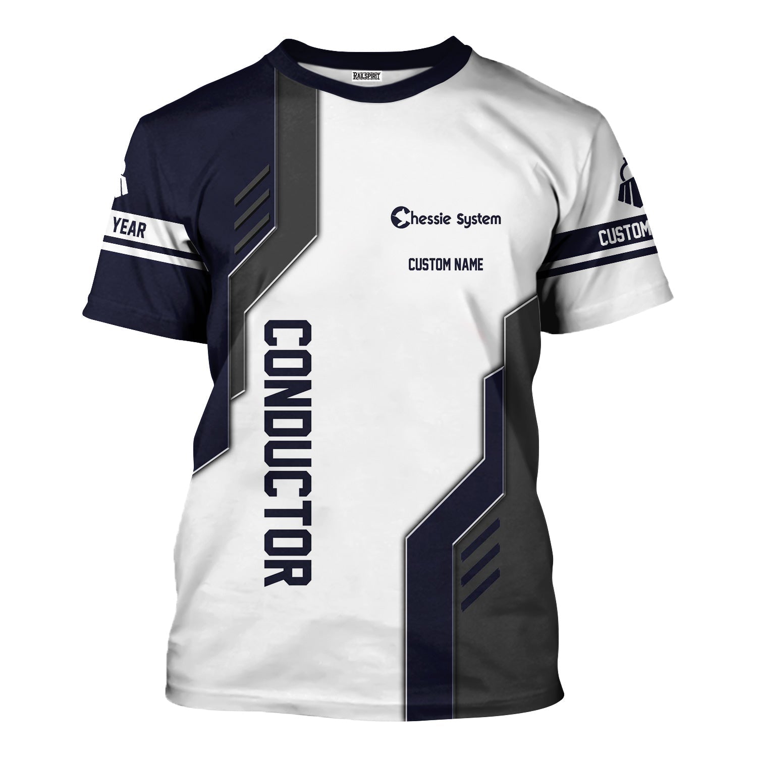 Railspirit Personalized Chessie System Railroad T-Shirt Unique Railway Style with Custom Job Train Shirt