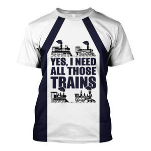 Railspirit Custom Name Chessie System Railroad T Shirt Yes I Need All Those Train Printed Shirt