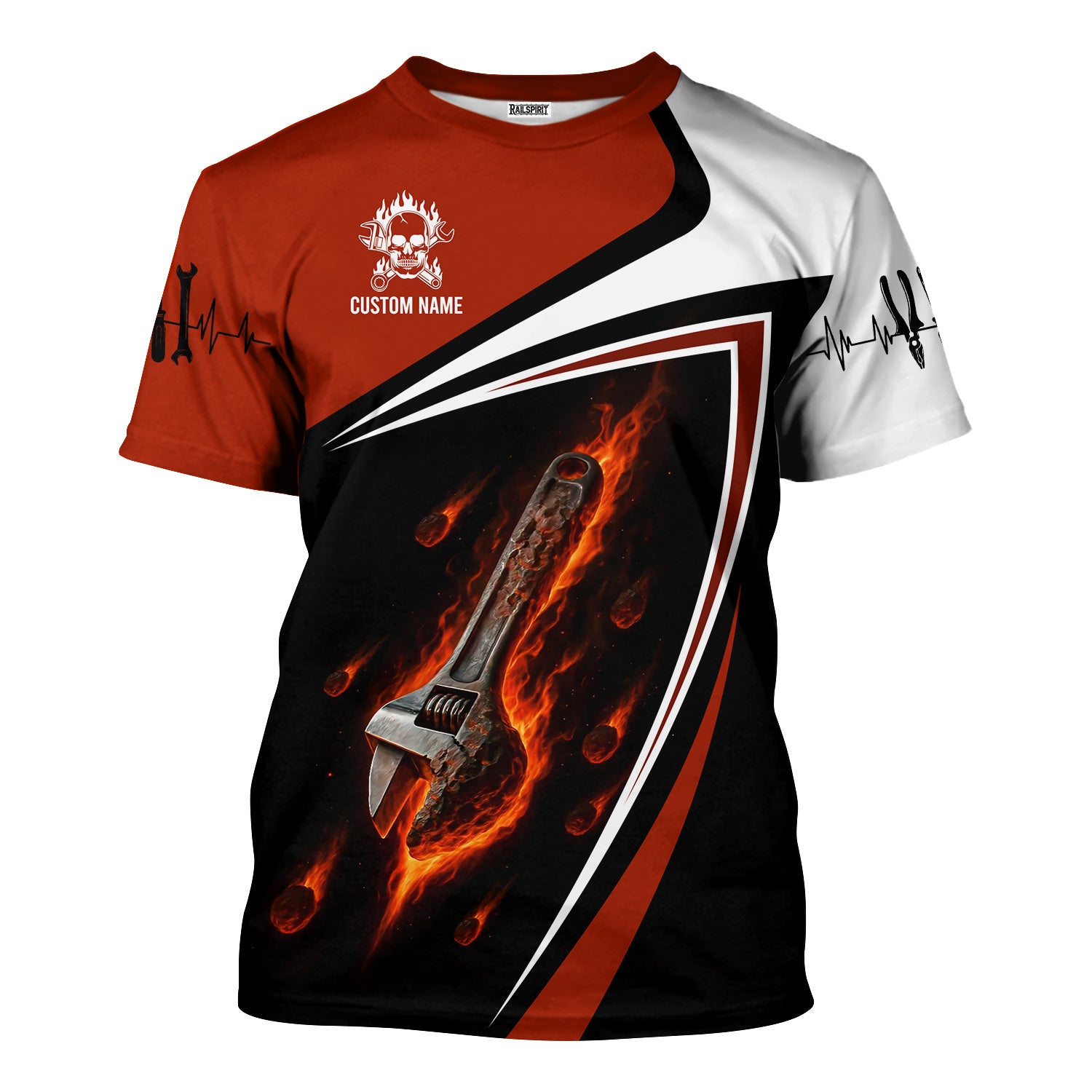 Personalized T-Shirt Mechanic Caution Flying Tools And Offensive Language Likely Shirt For Mechanics