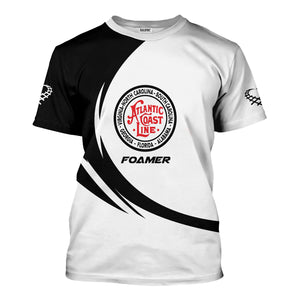 Railspirit Personalized Atlantic Coast Line Railroad T-Shirt Unique Graphic Style Shirt For Train Enthusiasts