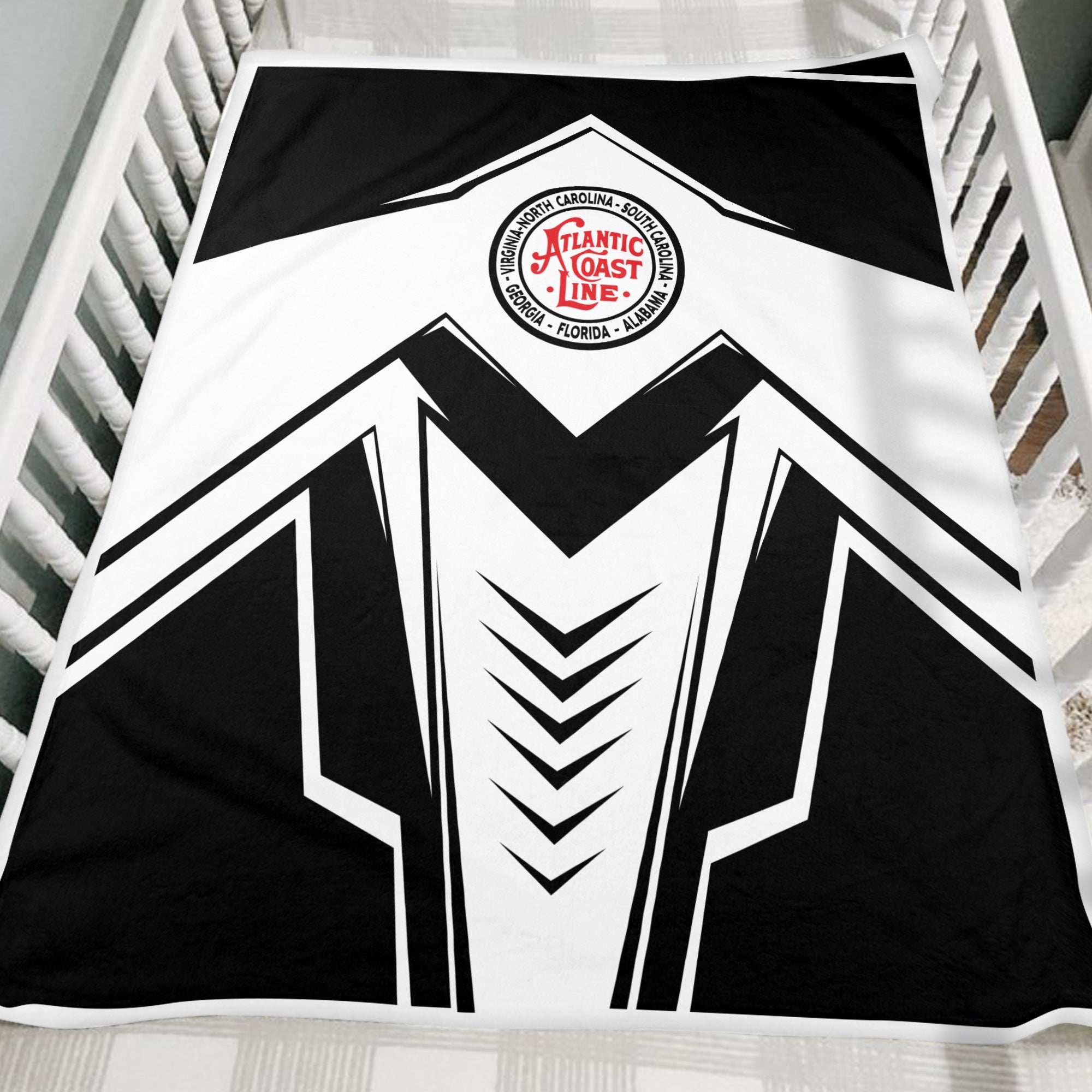 Railspirit Atlantic Coast Line Railroad Blanket Railway Trainspotter Style Blanket Gift Idea For Foamers