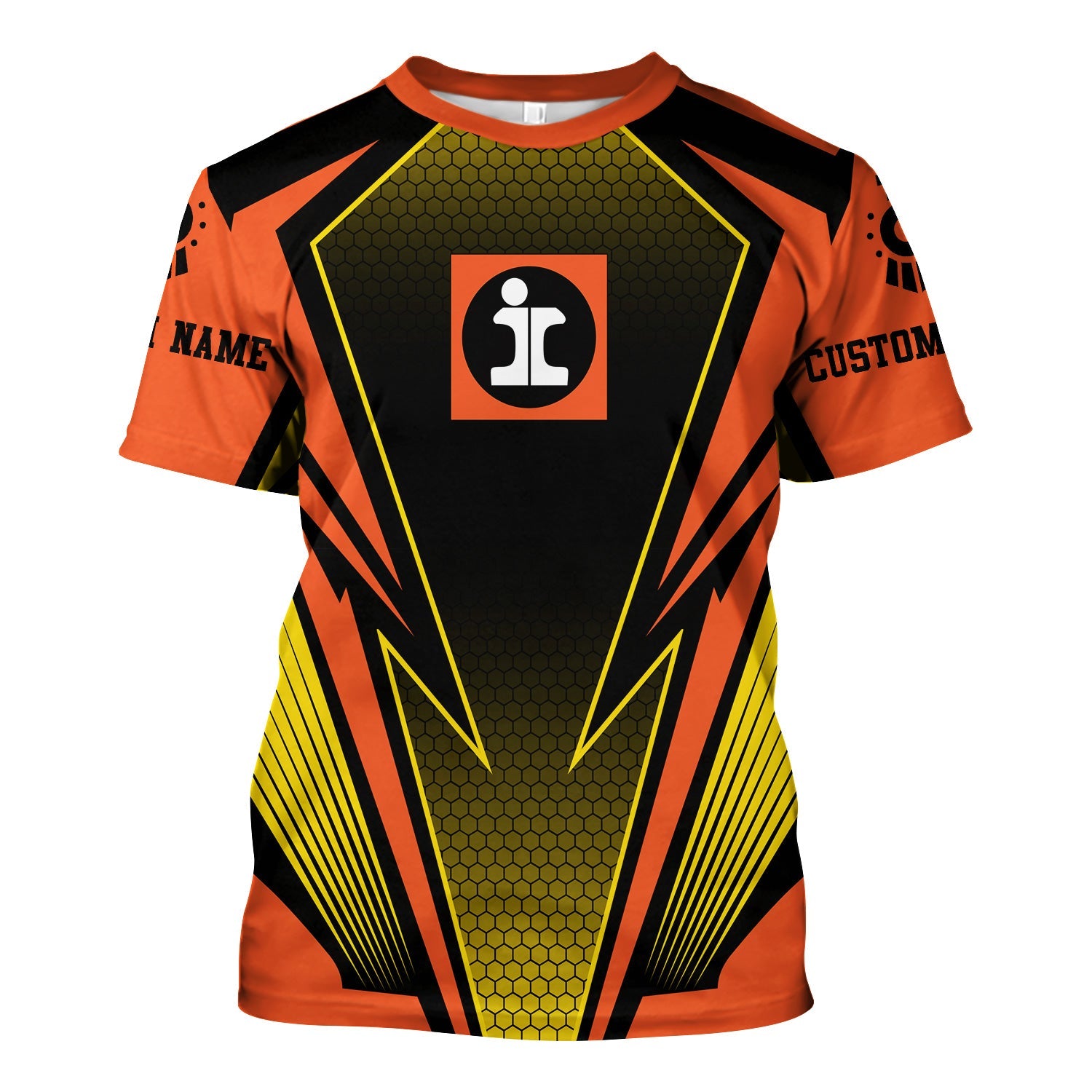 Railspirit Personalized Illinois Central Railroad T-Shirt Lightning Graphic Style Shirt Gift Idea For Train Lover