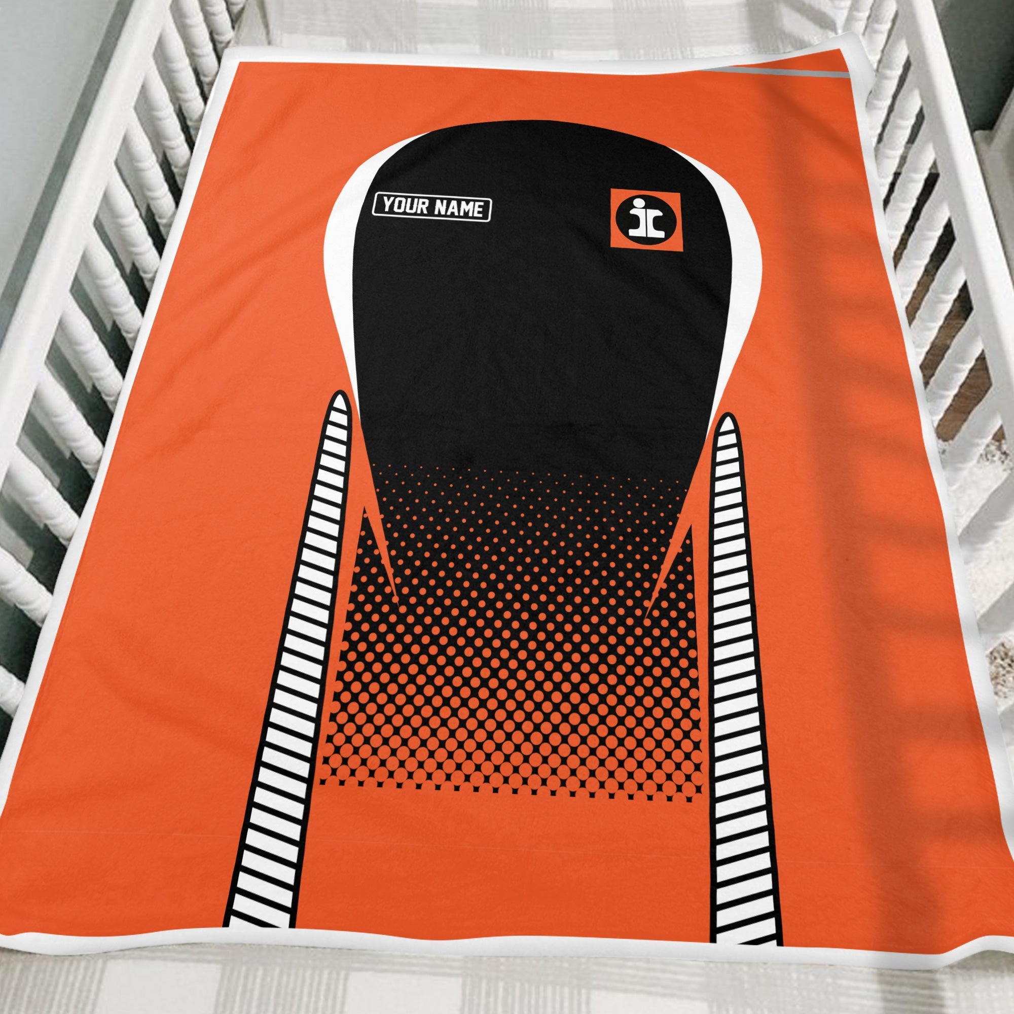 Railspirit Personalized Illinois Central Railroad Blanket Train Blanket Gift Idea For Train Lover