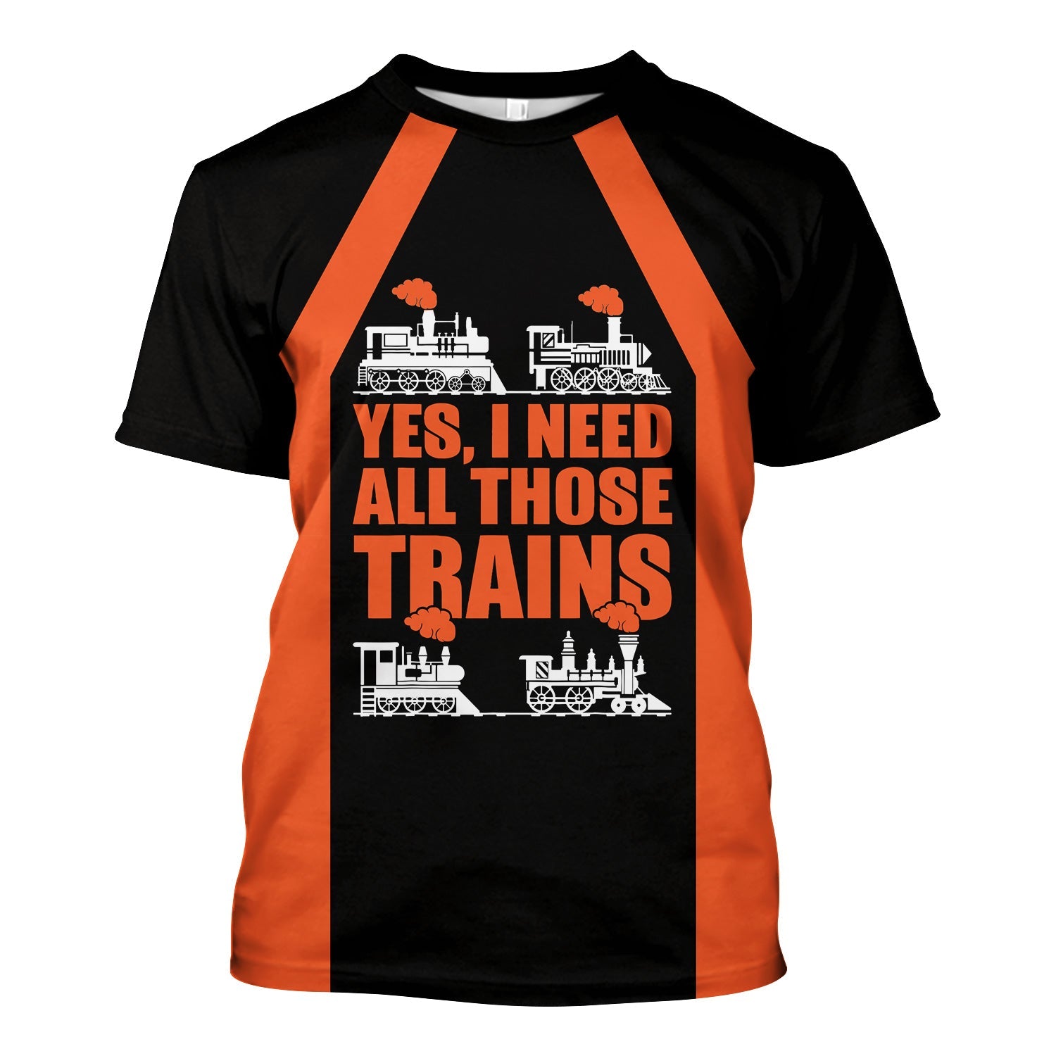 Railspirit Custom Name Illinois Central Railroad T Shirt Yes I Need All Those Train Printed Shirt