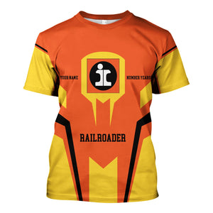 Railspirit Personalized Illinois Central Railroad T-Shirt Custom Year Railroader Shirt Gift Idea For Train Lover