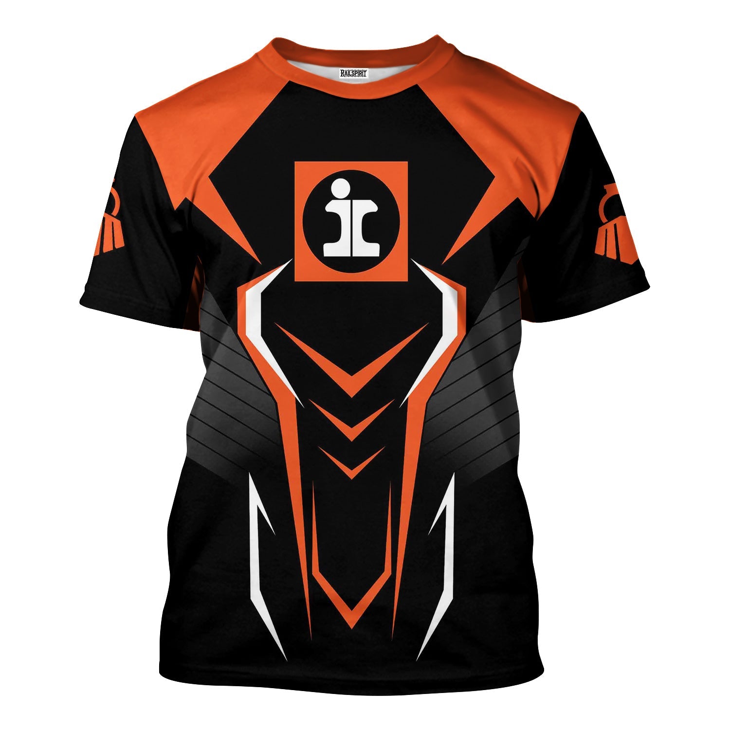 Railspirit Personalized Illinois Central Railroad T-Shirt Dynamic Design Style Perfect Shirt for Train Enthusiasts