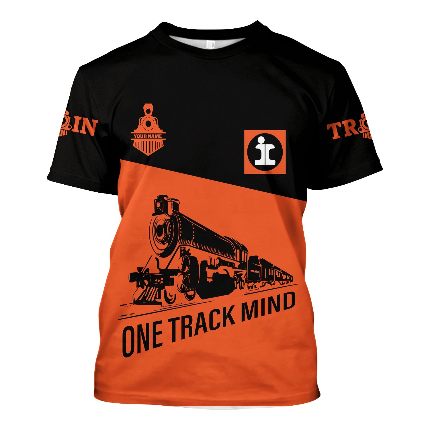 Railspirit Personalized Illinois Central Railroad T Shirt One Track Mind Unisex Train Shirt Gift Idea For Train Lover