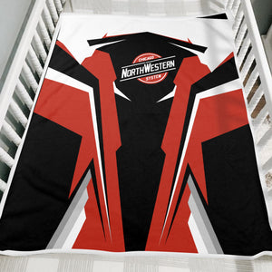 Railspirit Personalized Chicago and North Western Railway Blanket Strong Line Train Blanket Gift Idea For Train Lover