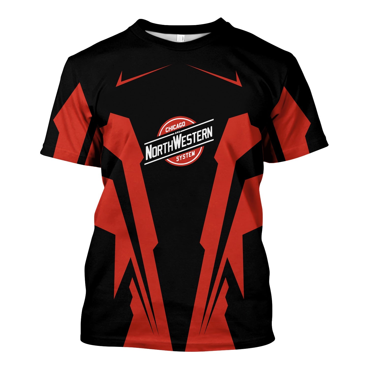 Railspirit Personalized Chicago and North Western Railway T Shirt Strong Line Style Train Unisex Shirt All Over Print