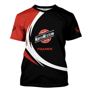 Railspirit Personalized Chicago and North Western Railway T-Shirt Unique Graphic Style Shirt For Train Enthusiasts