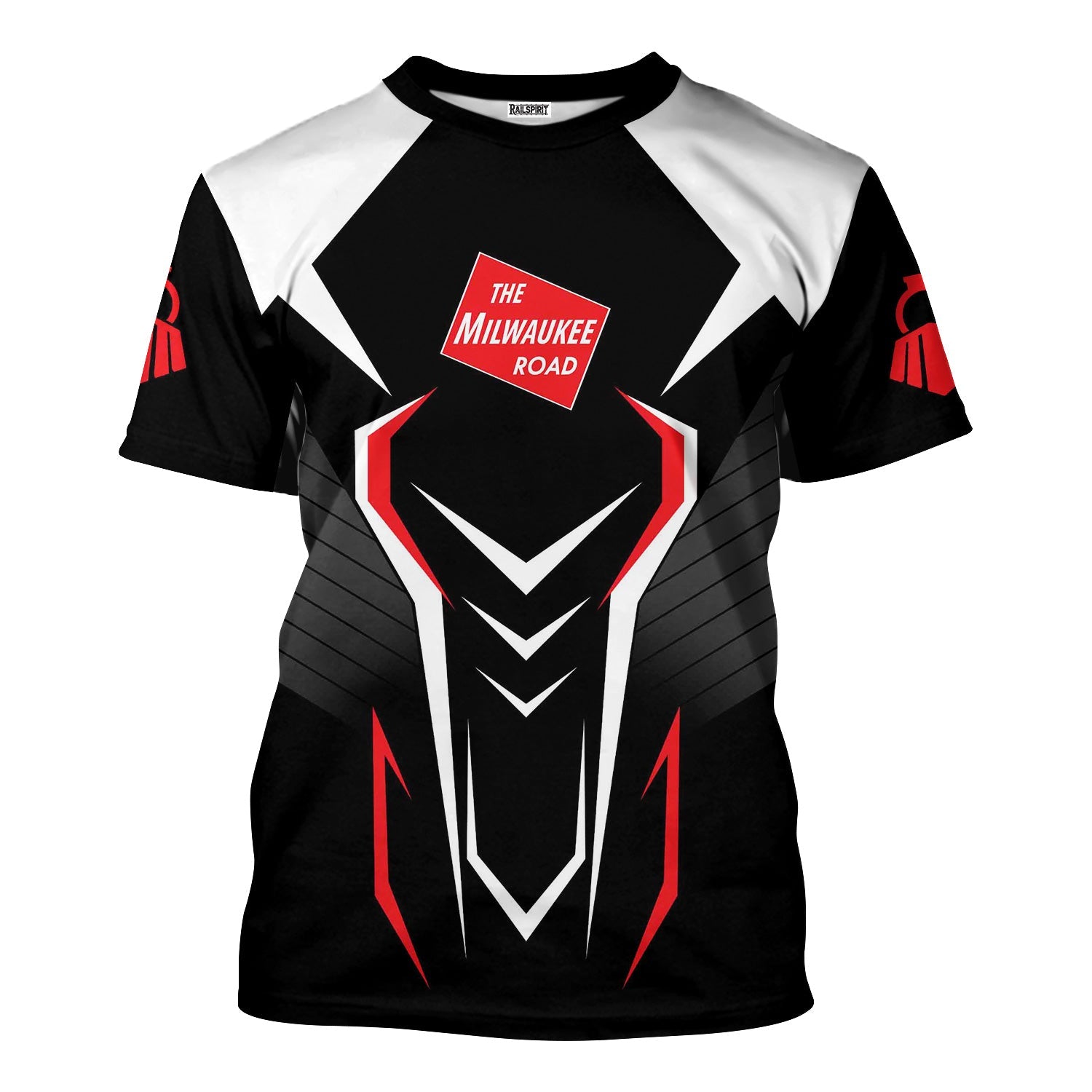 Railspirit Personalized Chicago, Milwaukee, St. Paul and Pacific Railroad T-Shirt Dynamic Design Style Milwaukee Road Perfect Shirt