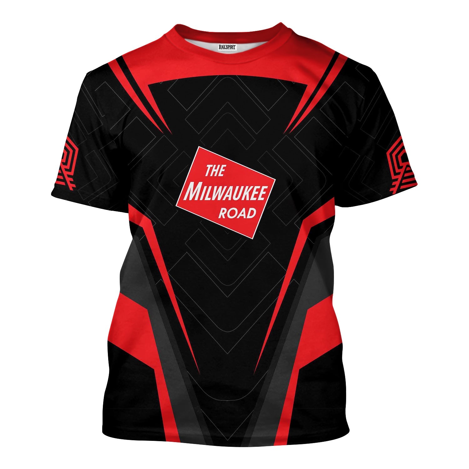 Railspirit Personalized Chicago, Milwaukee, St.Paul and Pacific Railroad T-Shirt Railway Inspired Apparel Milwaukee Road Train Shirt for Train Lovers