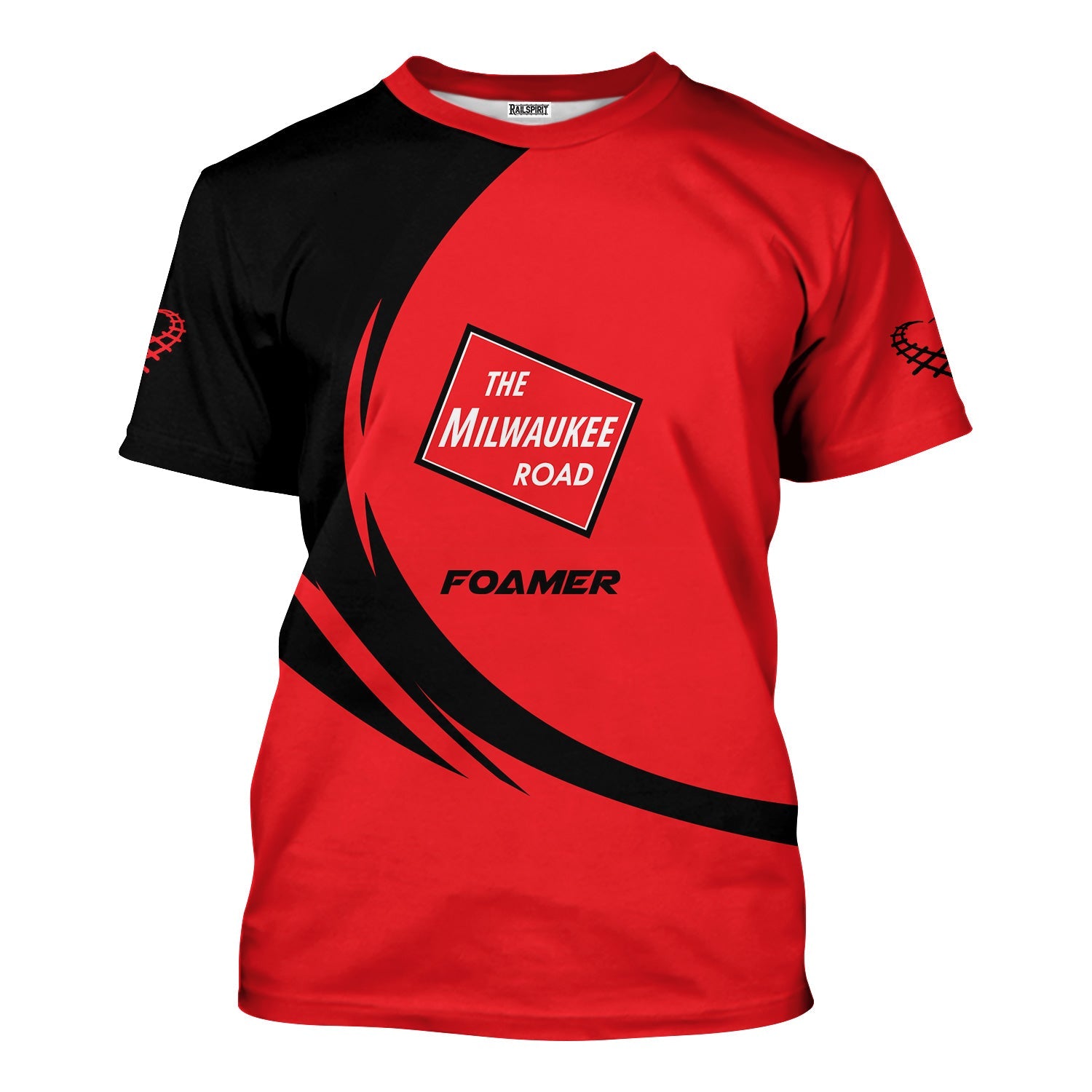 Railspirit Personalized Chicago, Milwaukee, St. Paul and Pacific Railroad T-Shirt Unique Graphic Style Milwaukee Road Shirt For Train Enthusiasts