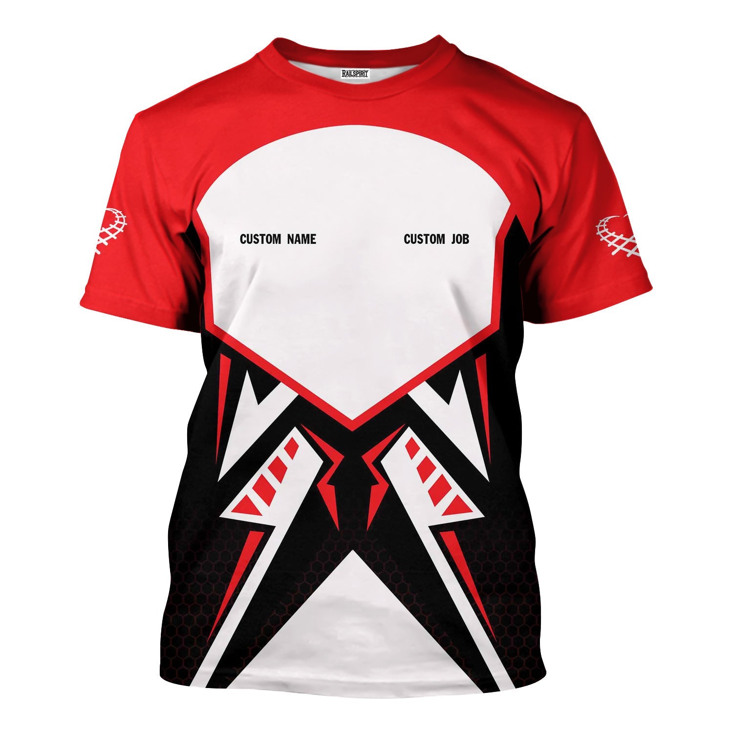 Railspirit Personalized Chicago, Milwaukee, St. Paul and Pacific Railroad T-Shirt Vibriant Style with Custom Position Milwaukee Road Train Shirt