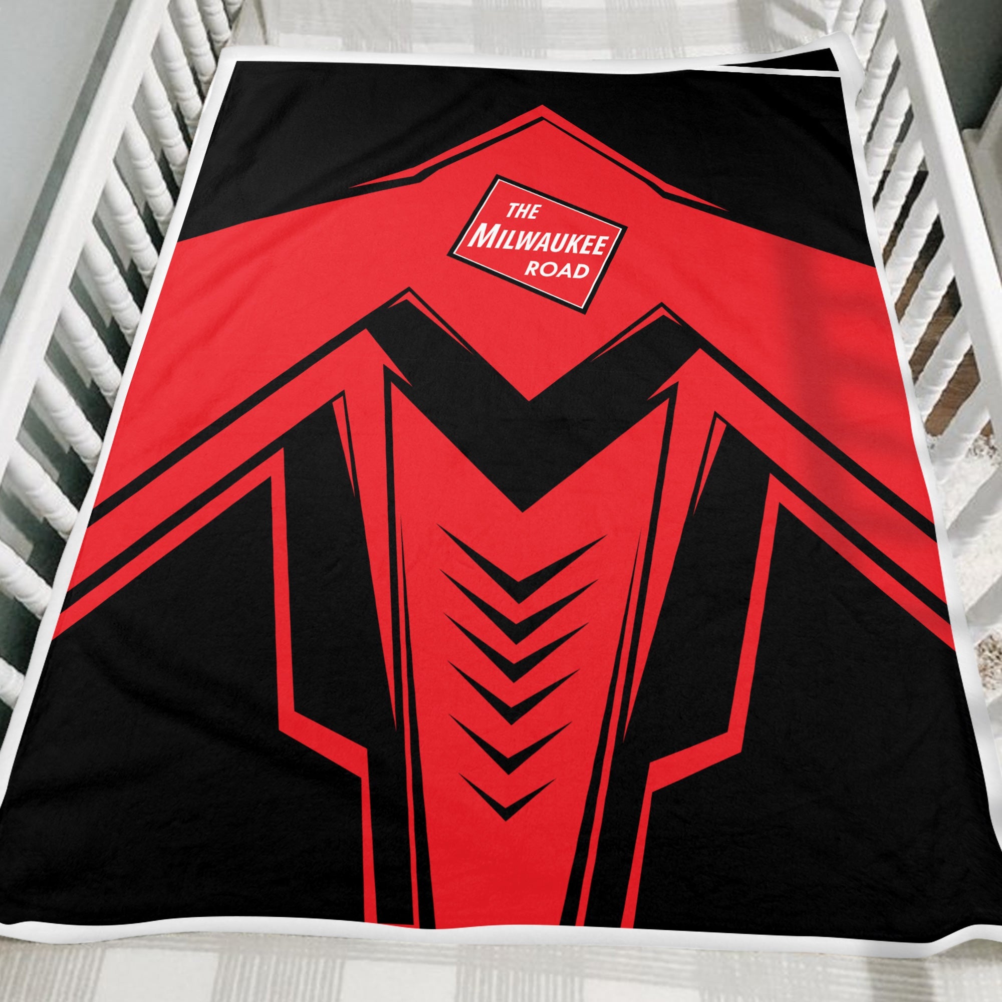 Railspirit Chicago, Milwaukee, St. Paul and Pacific Railroad Blanket Railway Trainspotter Style Milwaukee Road Blanket Gift Idea For Foamers