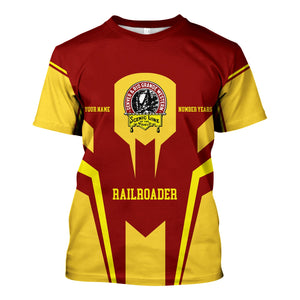 Railspirit Personalized Denver and Rio Grande Western Railroad T-Shirt Custom Year Railroader Shirt Gift Idea For Train Lover