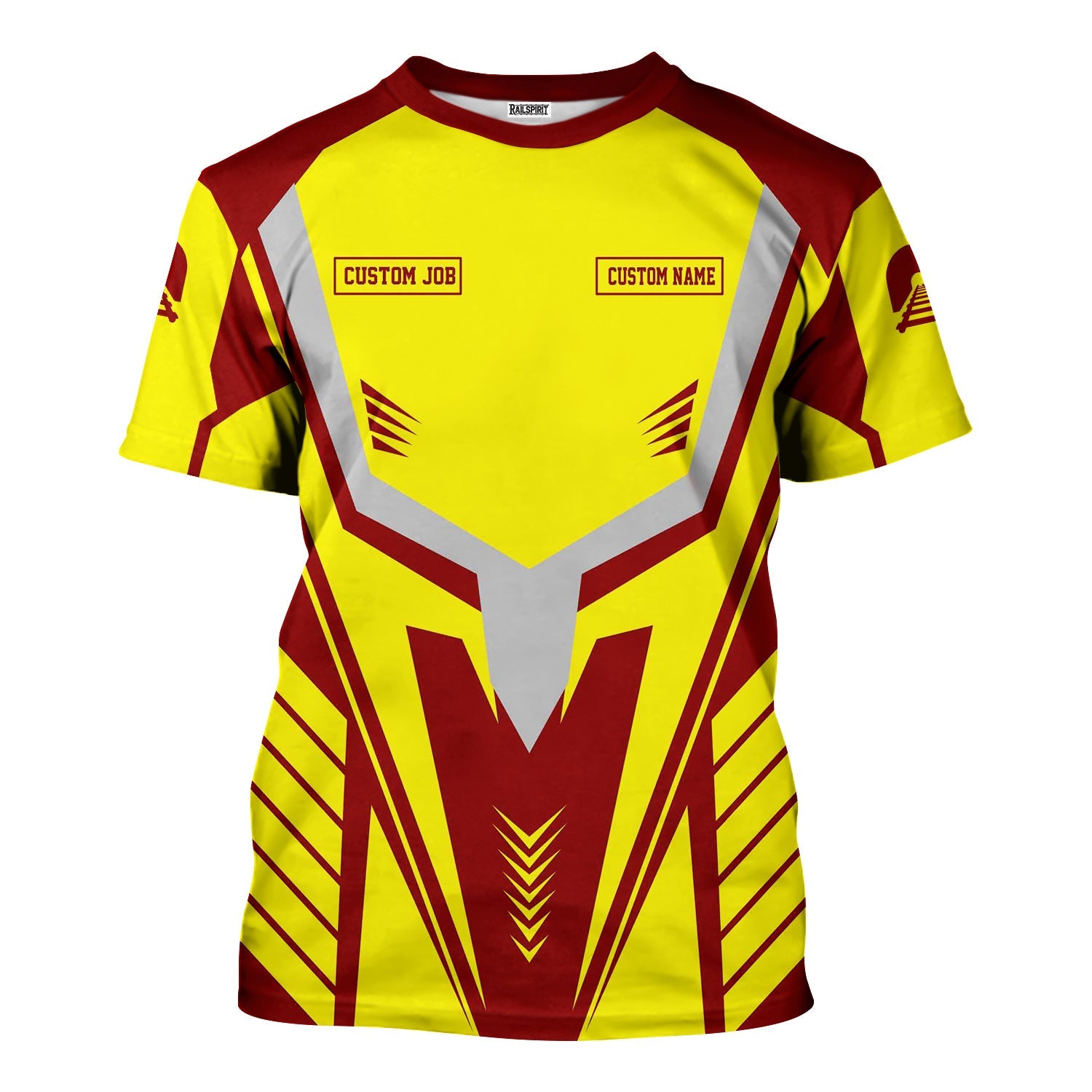 Railspirit Personalized Denver and Rio Grande Western Railroad T-Shirt Workwear-Inspired with Custom Position Train Shirt