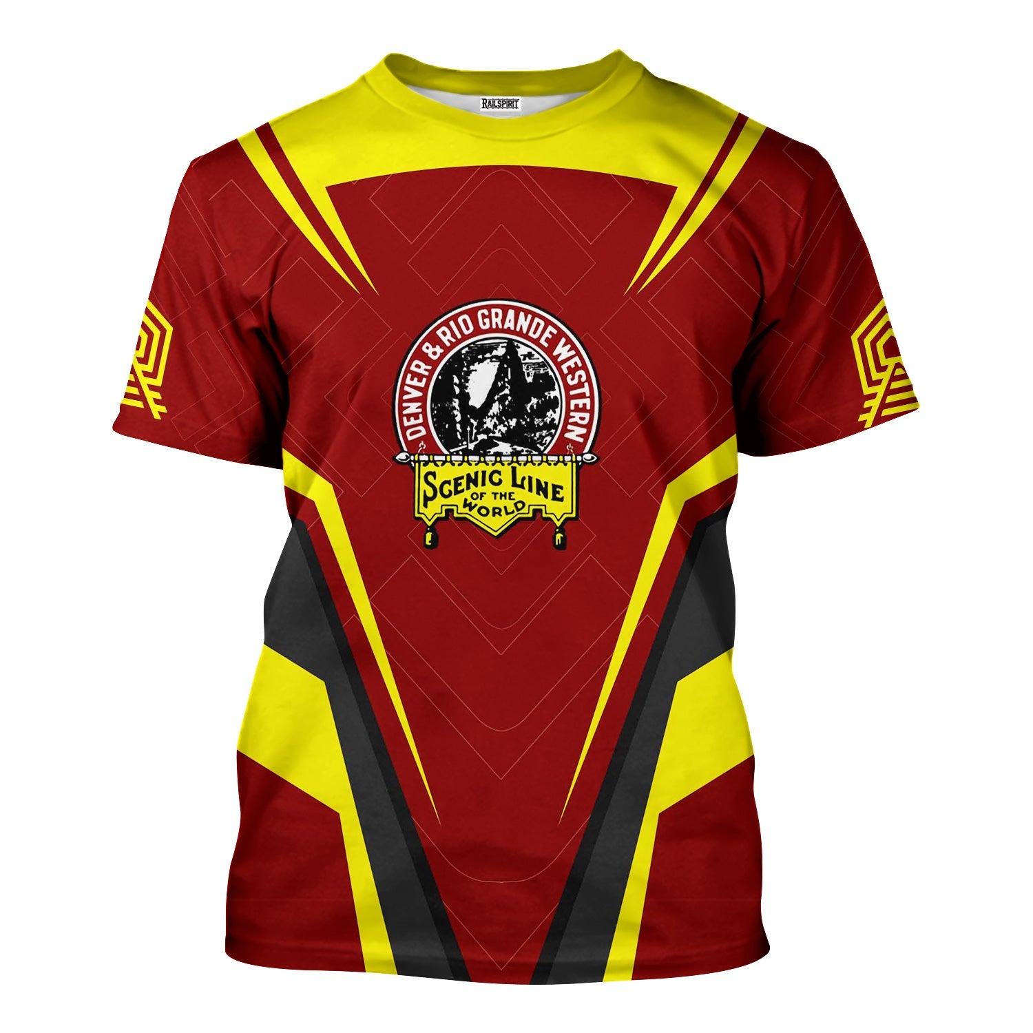 Railspirit Personalized Denver and Rio Grande Western Railroad T-Shirt Railway Inspired Apparel Train Shirt for Train Lovers