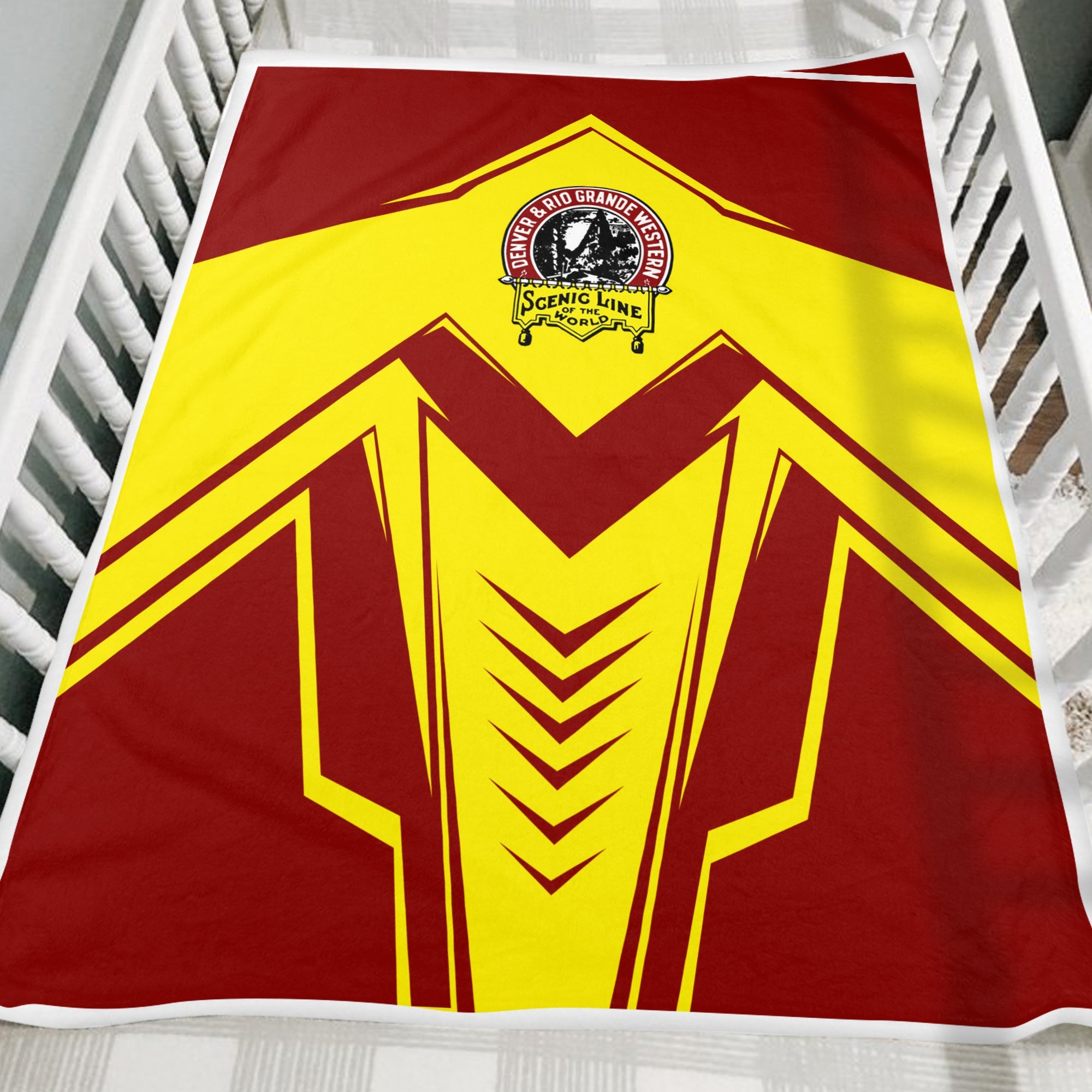 Railspirit Denver and Rio Grande Western Railroad Blanket Railway Trainspotter Style Blanket Gift Idea For Foamers