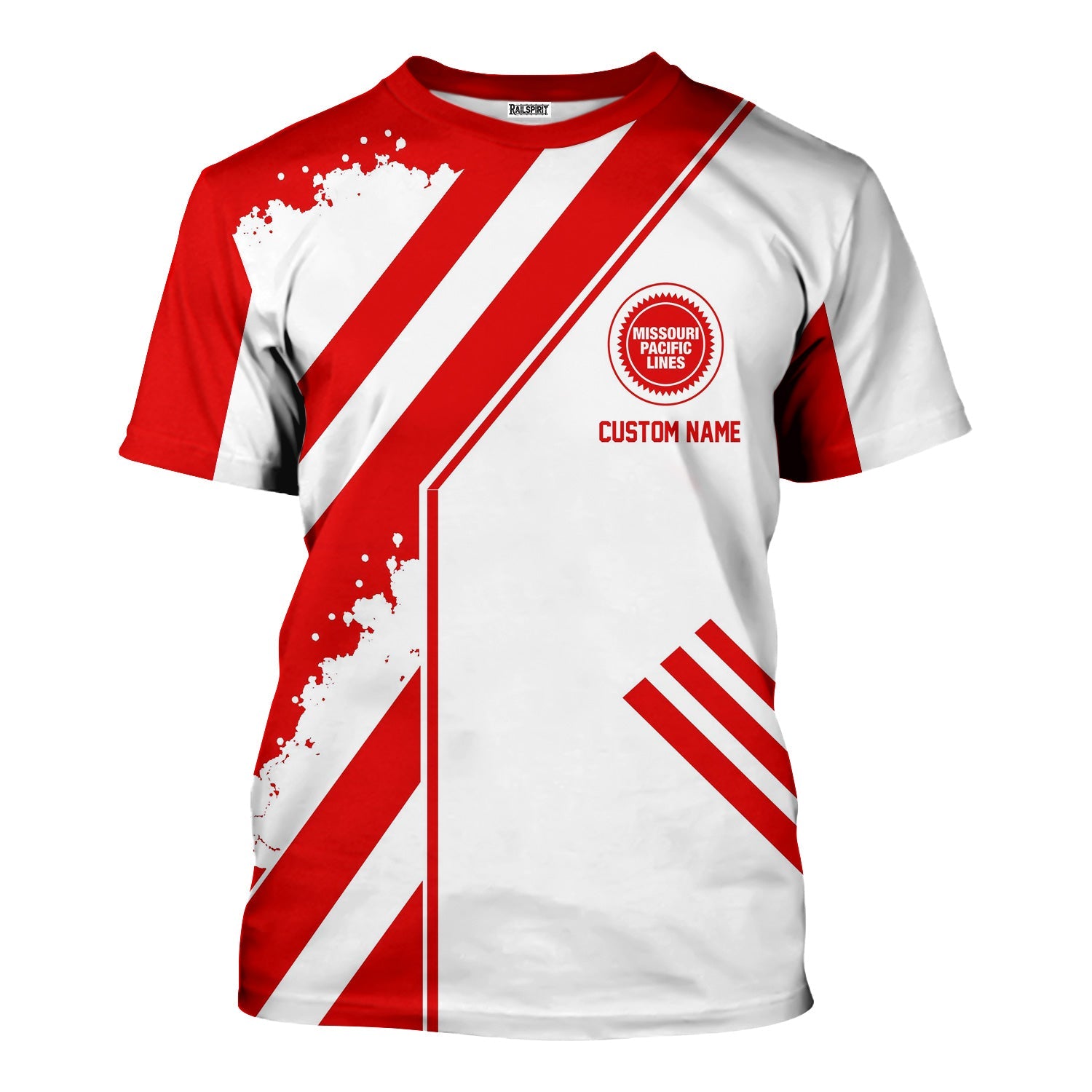 Railspirit Personalized Missouri Pacific Railroad T-Shirt Locomotive Design Train Shirt for Train Enthusiast