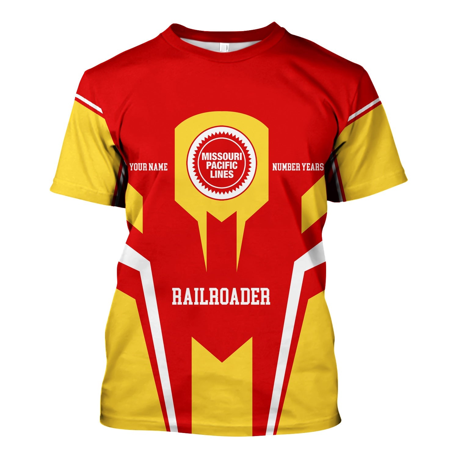 Railspirit Personalized Missouri Pacific Railroad T-Shirt Custom Year Railroader Shirt Gift Idea For Train Lover