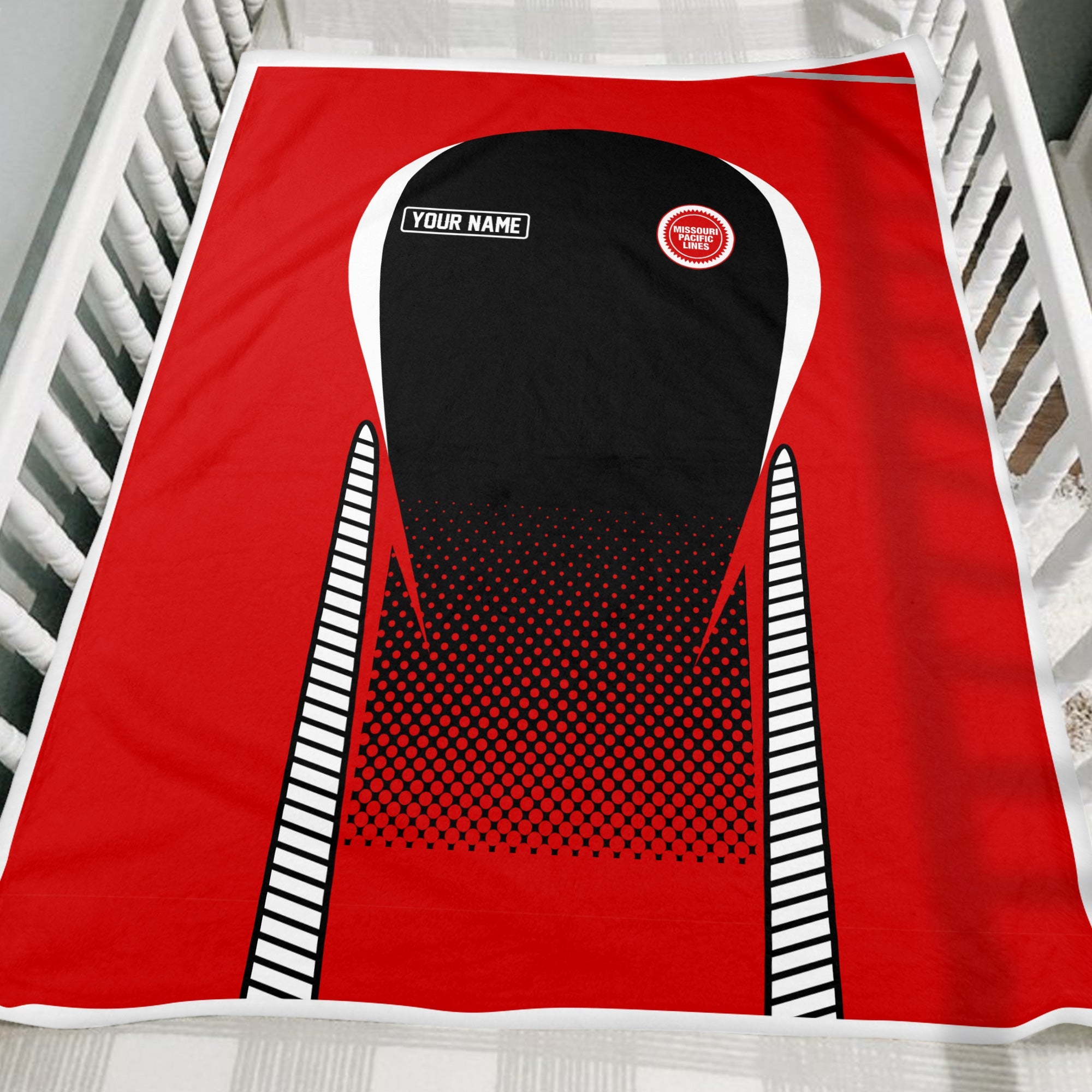 Railspirit Personalized Missouri Pacific Railroad Blanket Train Blanket Gift Idea For Train Lover