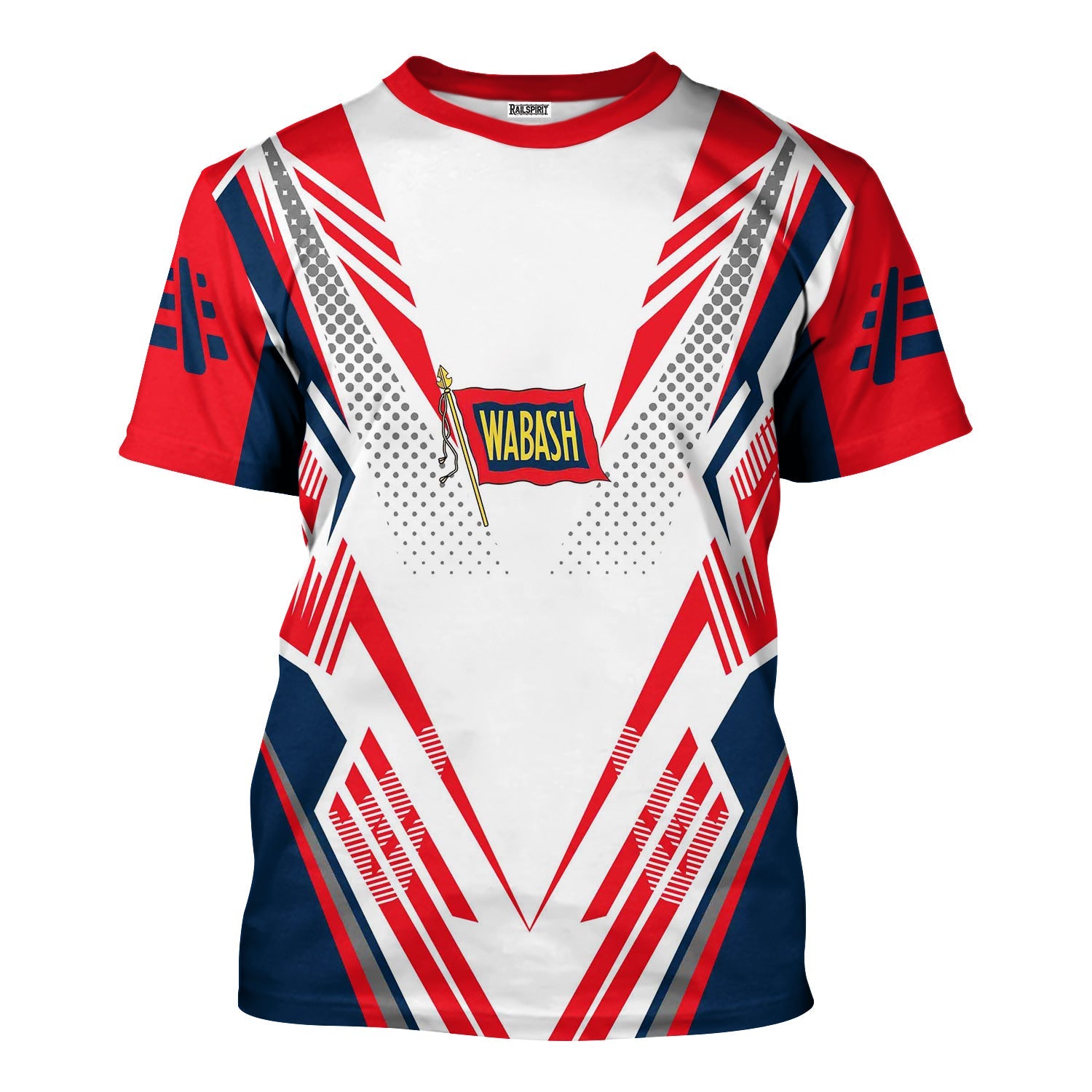 Railspirit Personalized Wabash Railroad T-Shirt Railroad Tribute Design Train Shirt for Train Lovers