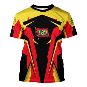 Railspirit Personalized Wabash Railroad T Shirt Strong Line Style Train Unisex Shirt All Over Print