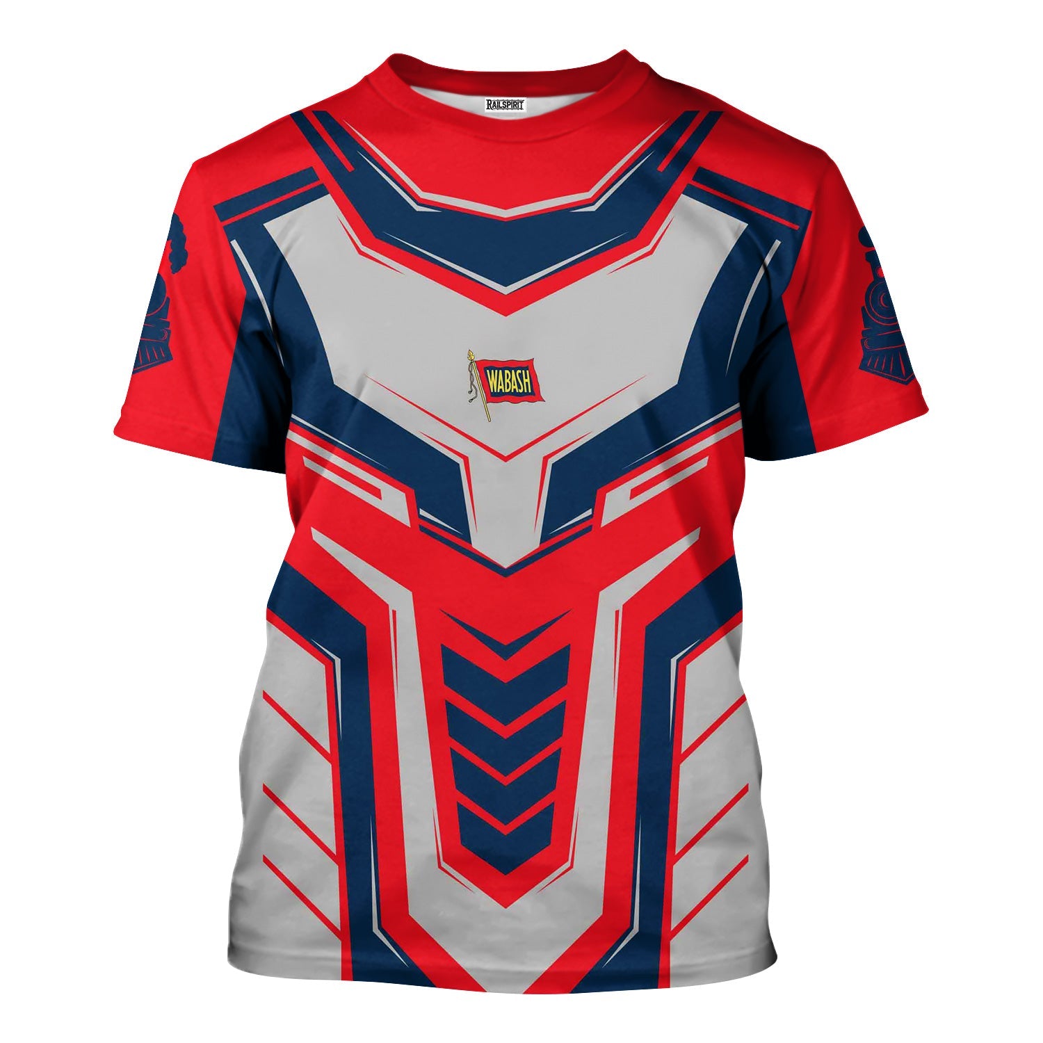 Railspirit Personalized Wabash Railroad T-Shirt Armor-Inspired Design Train Shirt All Over Print