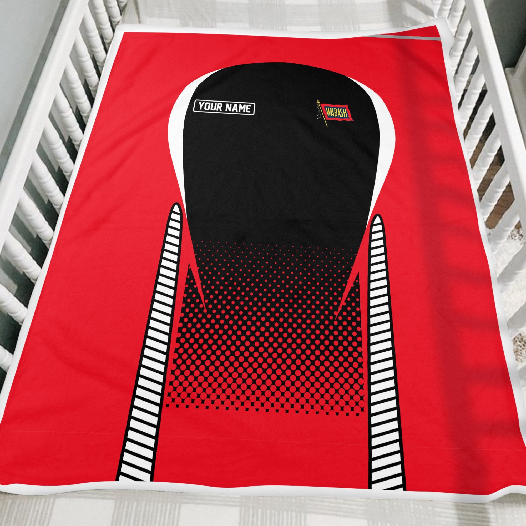 Railspirit Personalized Wabash Railroad Blanket Train Blanket Gift Idea For Train Lover