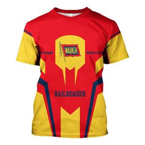 Railspirit Personalized Wabash Railroad T-Shirt Custom Year Railroader Shirt Gift Idea For Train Lover
