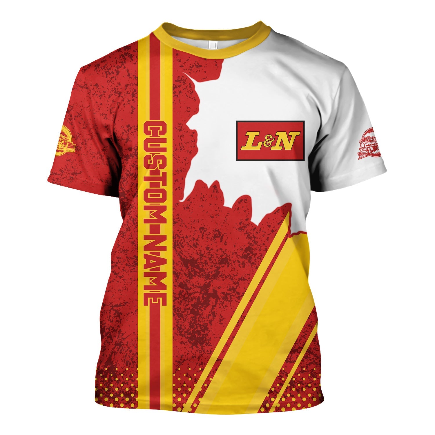 Railspirit Personalized Louisville and Nashville Railroad T-Shirt L&N All Over Printed Unisex Shirt