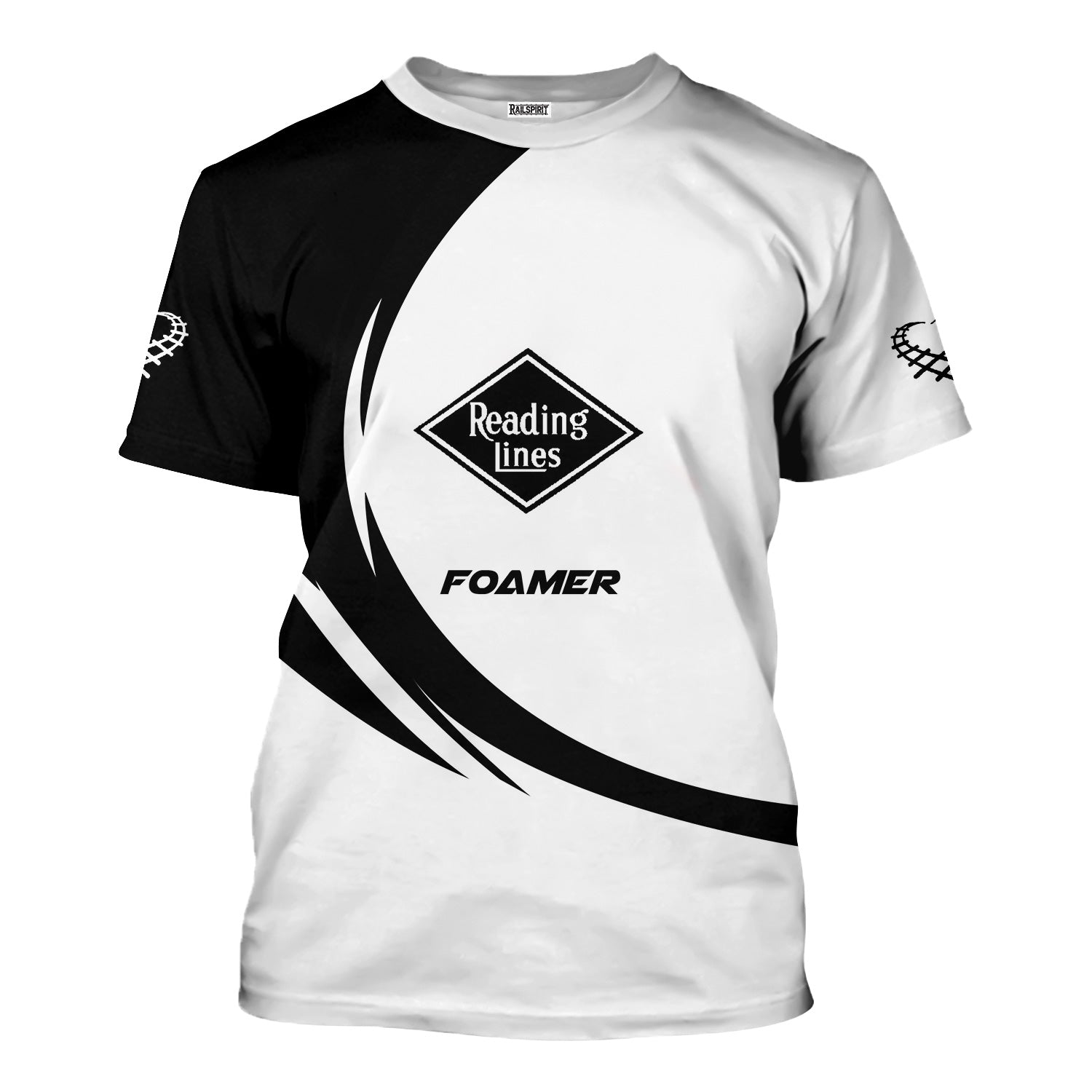 Railspirit Personalized Reading Railroad T-Shirt Unique Graphic Style Shirt For Train Enthusiasts