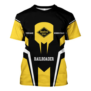 Railspirit Personalized Reading Railroad T-Shirt Custom Year Railroader Shirt Gift Idea For Train Lover