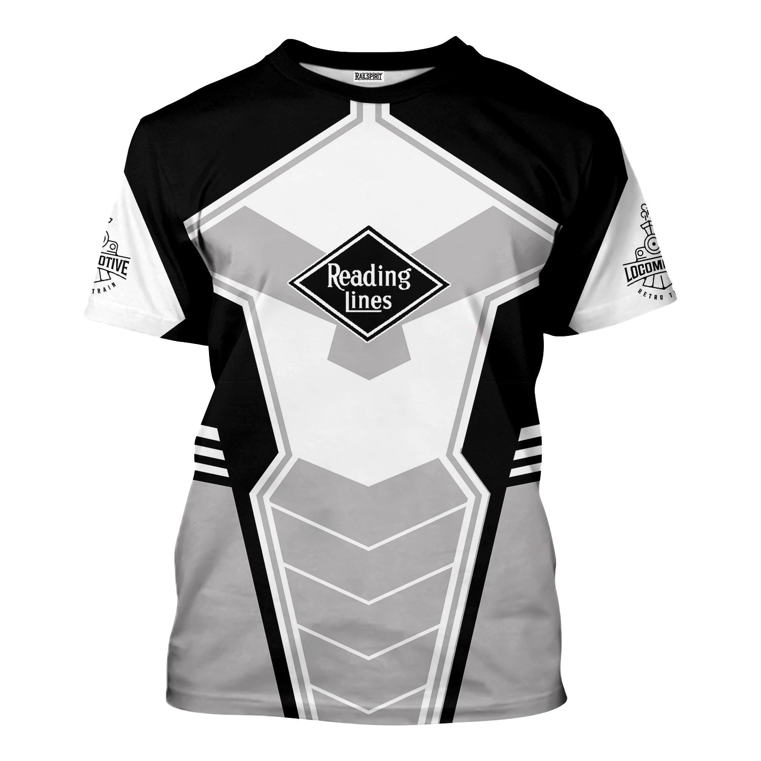 Railspirit Personalized Reading Railroad T-Shirt Engine-Inspired Style Train Shirt for Railroad Fanatic