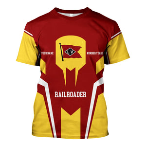 Railspirit Personalized Lehigh Valley Railroad T-Shirt Custom Year Railroader Shirt Gift Idea For Train Lover