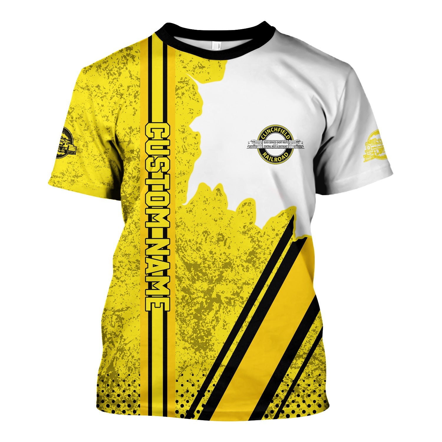 Railspirit Personalized Clinchfield Railroad T-Shirt All Over Printed Unisex Shirt