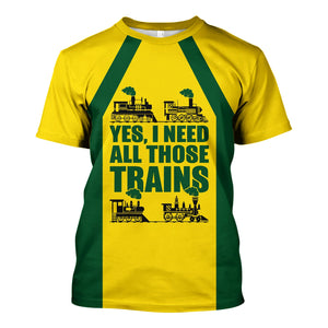 Railspirit Custom Name Maine Central Railroad T Shirt Yes I Need All Those Train Printed Shirt