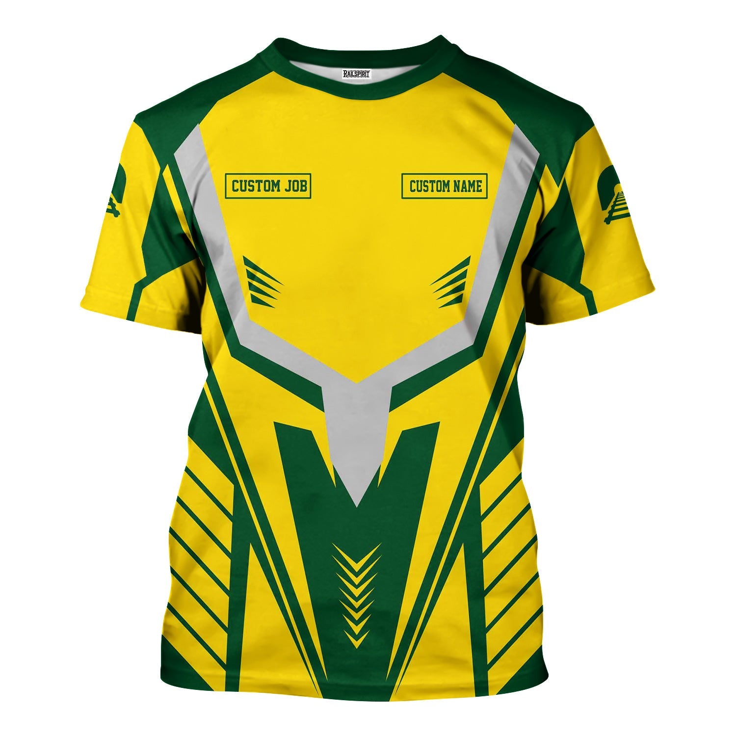 Railspirit Personalized Maine Central Railroad T-Shirt Workwear-Inspired with Custom Position Train Shirt