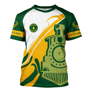 Railspirit Personalized Maine Central Railroad T-Shirt Flame-Inspired Style Shirt Gift Idea For Train Lovers