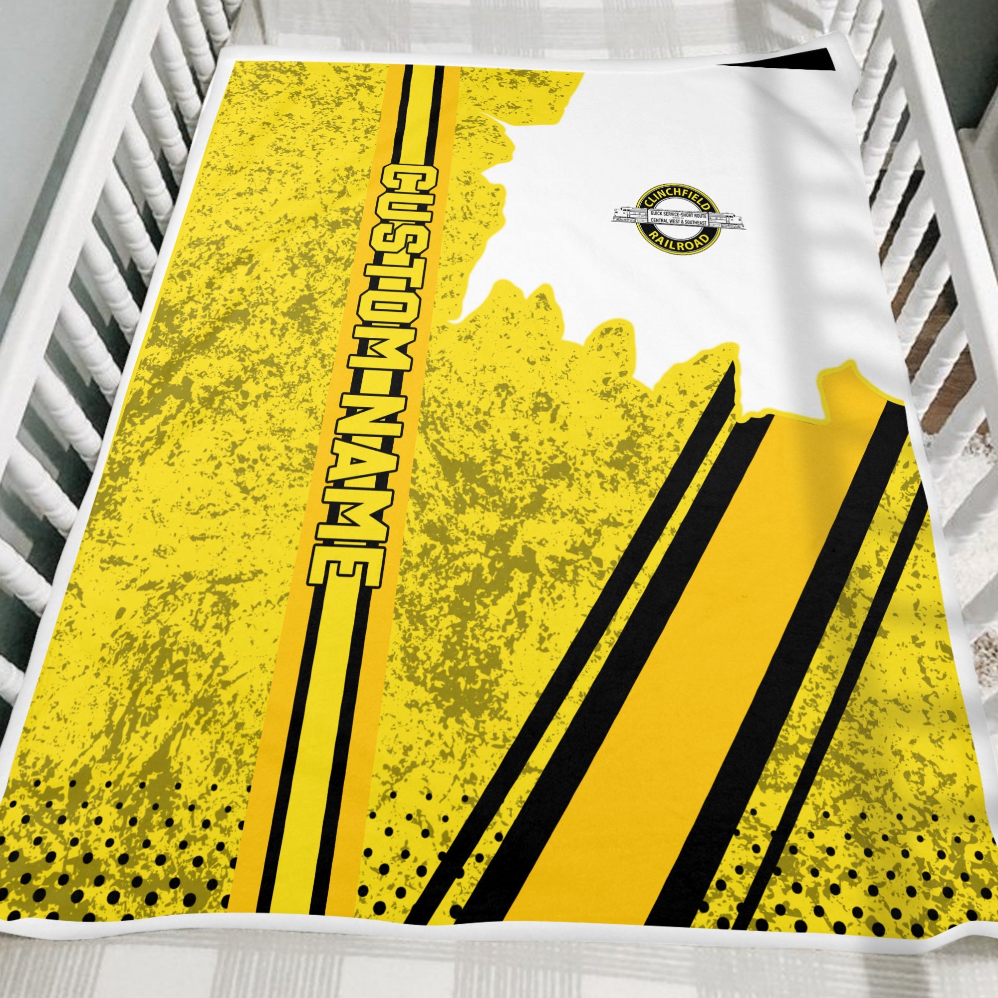 Railspirit Personalized Clinchfield Railroad Blanket Vintage All Over Printed Blanket