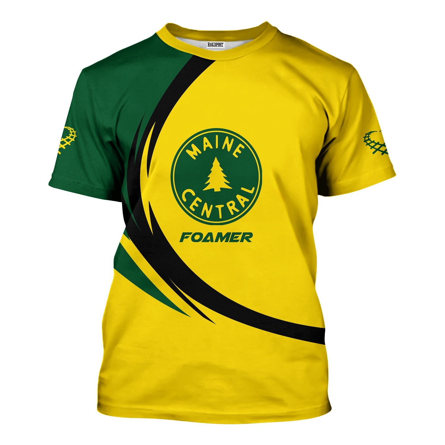 Railspirit Personalized Maine Central Railroad T-Shirt Unique Graphic Style Shirt For Train Enthusiasts