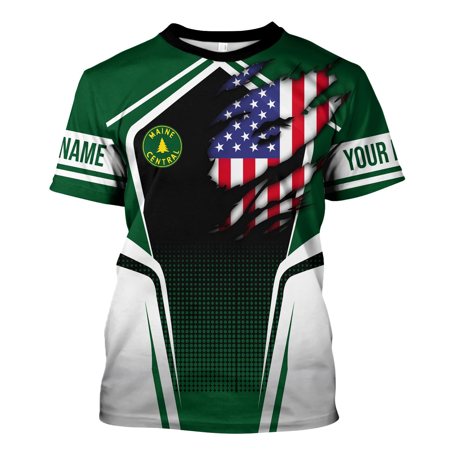 Railspirit Personalized Maine Central Railroad T Shirt American Eagle Vintage Train Shirt