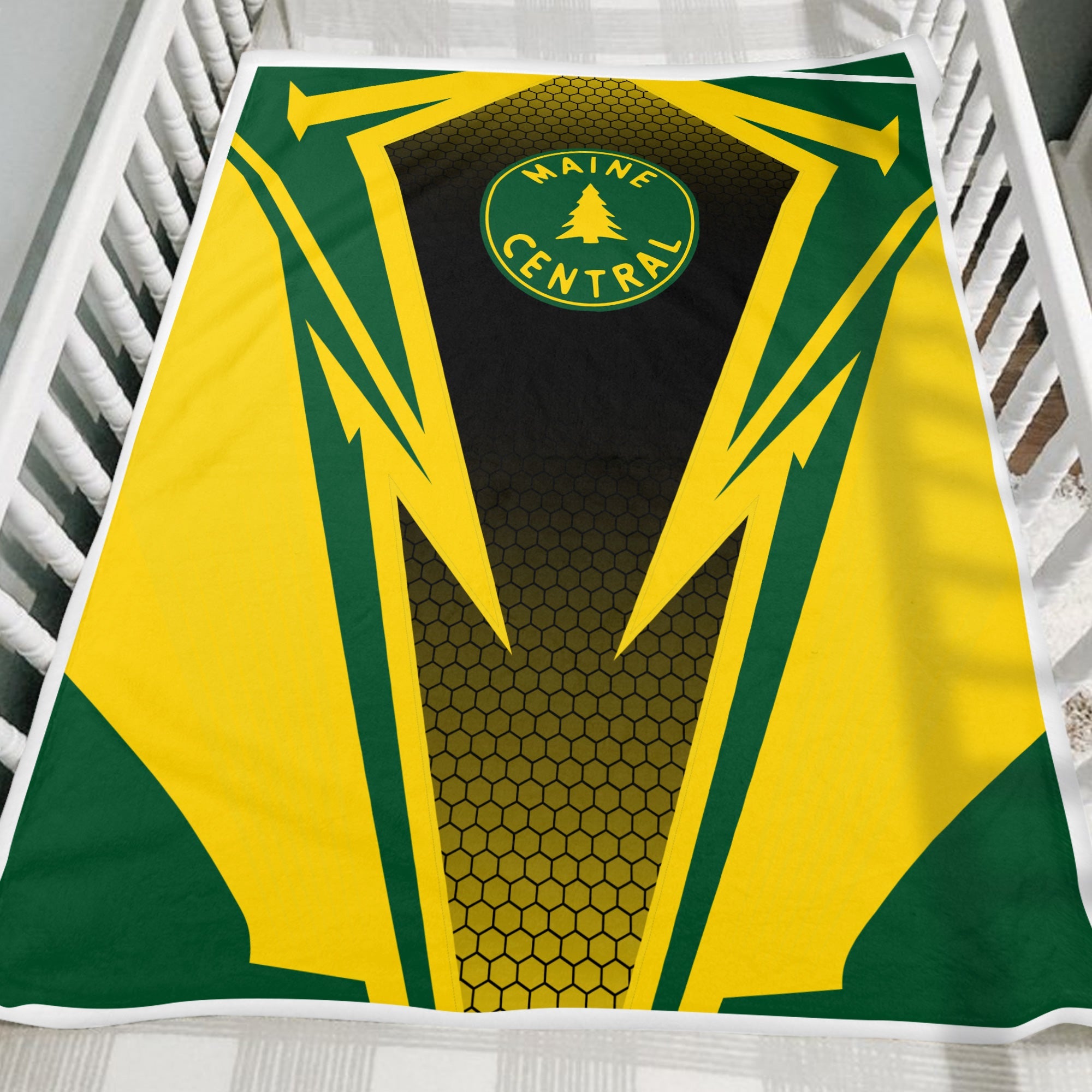 Railspirit Maine Central Railroad Blanket Lightning Graphic Style Blanket Gift Idea For Train Lover