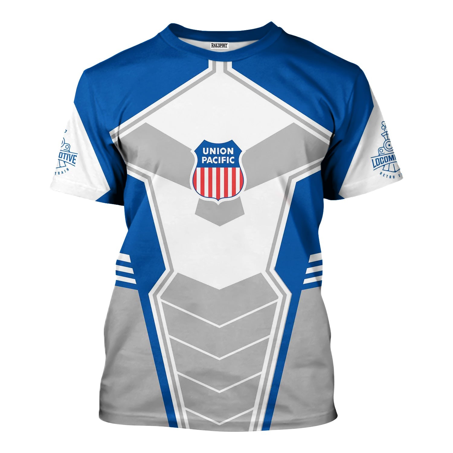 Railspirit Personalized Union Pacific Railroad T-Shirt Engine-Inspired Style Big Boy Train Shirt for Railroad Fanatic