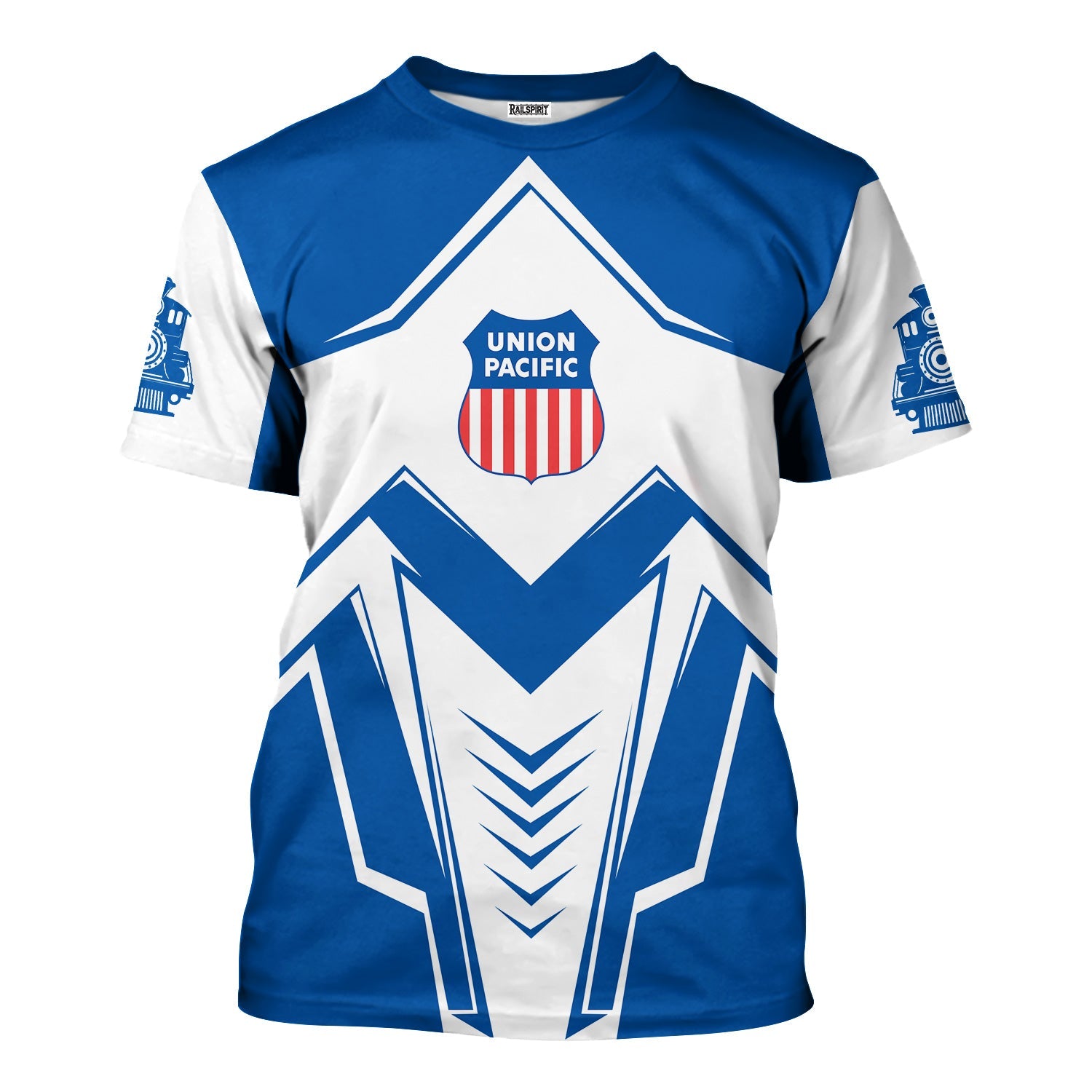 Railspirit Personalized Union Pacific Railroad T-Shirt Railway Trainspotter Style Big Boy Shirt Gift Idea For Foamers