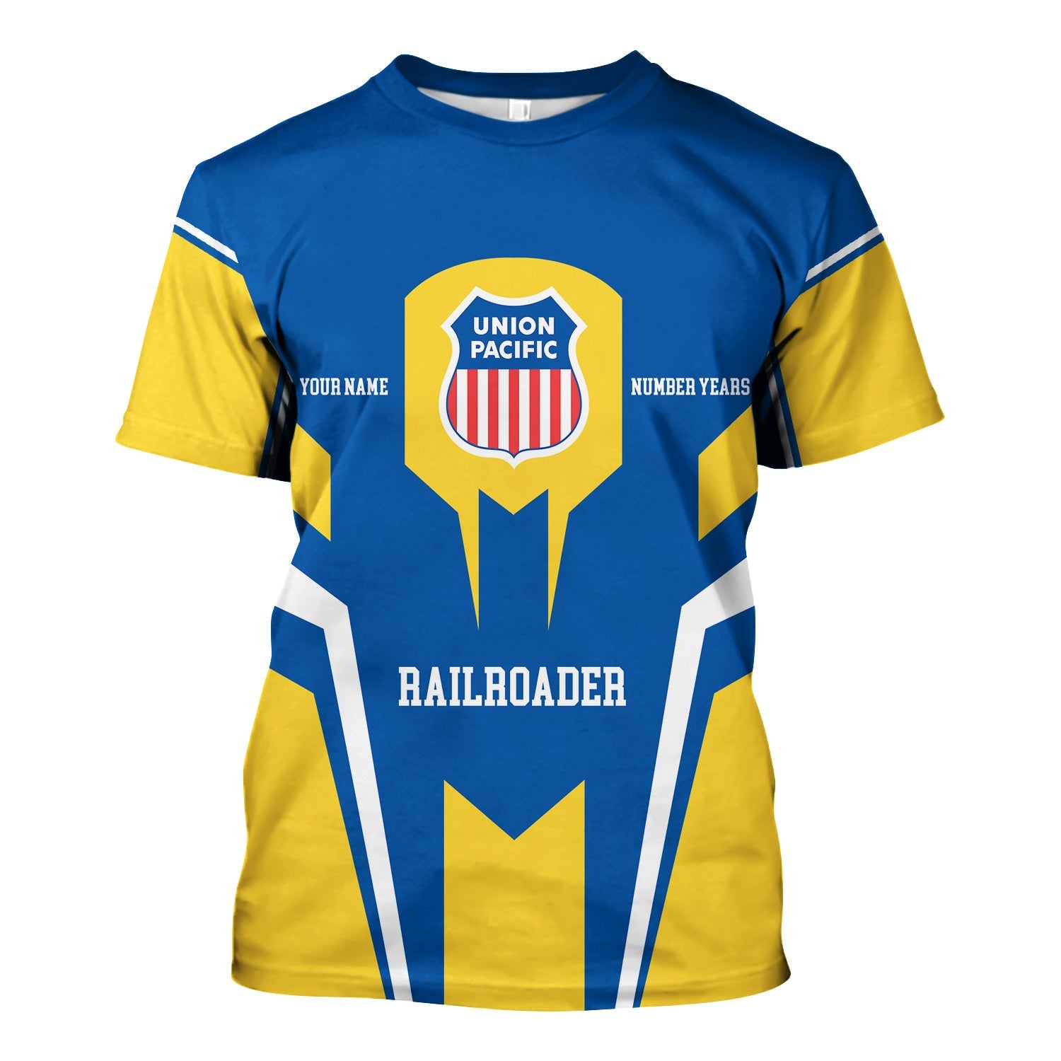 Railspirit Personalized Union Pacific Railroad T-Shirt Custom Year Railroader Big Boy Shirt Gift Idea For Train Lover