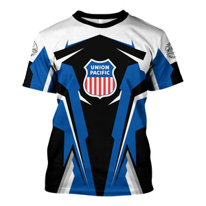 Railspirit Personalized Union Pacific Railroad T Shirt Big BoyStrong Line Style Train Unisex Shirt All Over Print