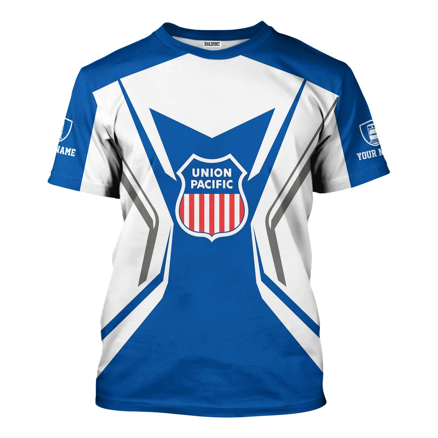 Railspirit Personalized Union Pacific Railroad T-Shirt Unique Style with Custom Job Big Boy Train Shirt