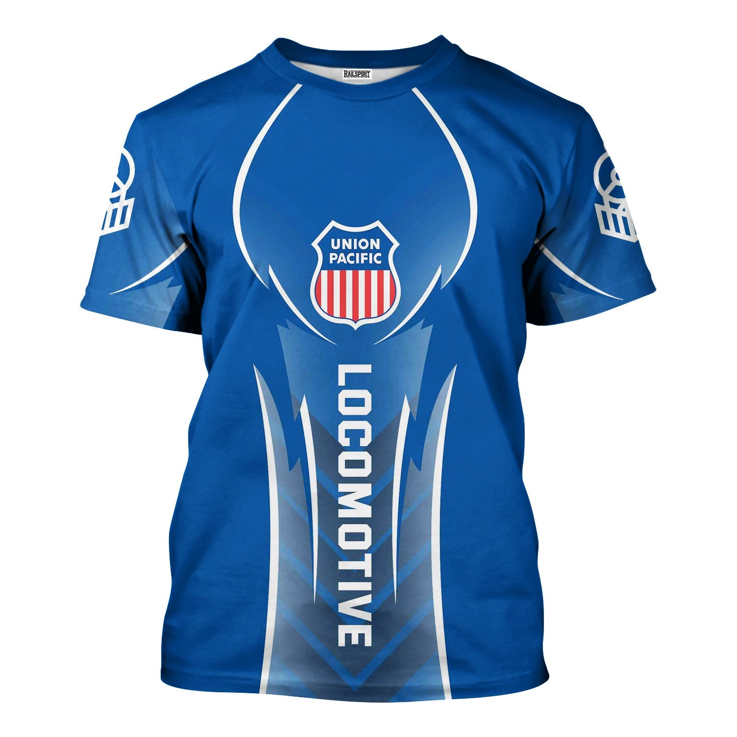 Railspirit Personalized Union Pacific Railroad T-Shirt Striking Line Style Big Boy Train Shirt For Locomotive Lovers